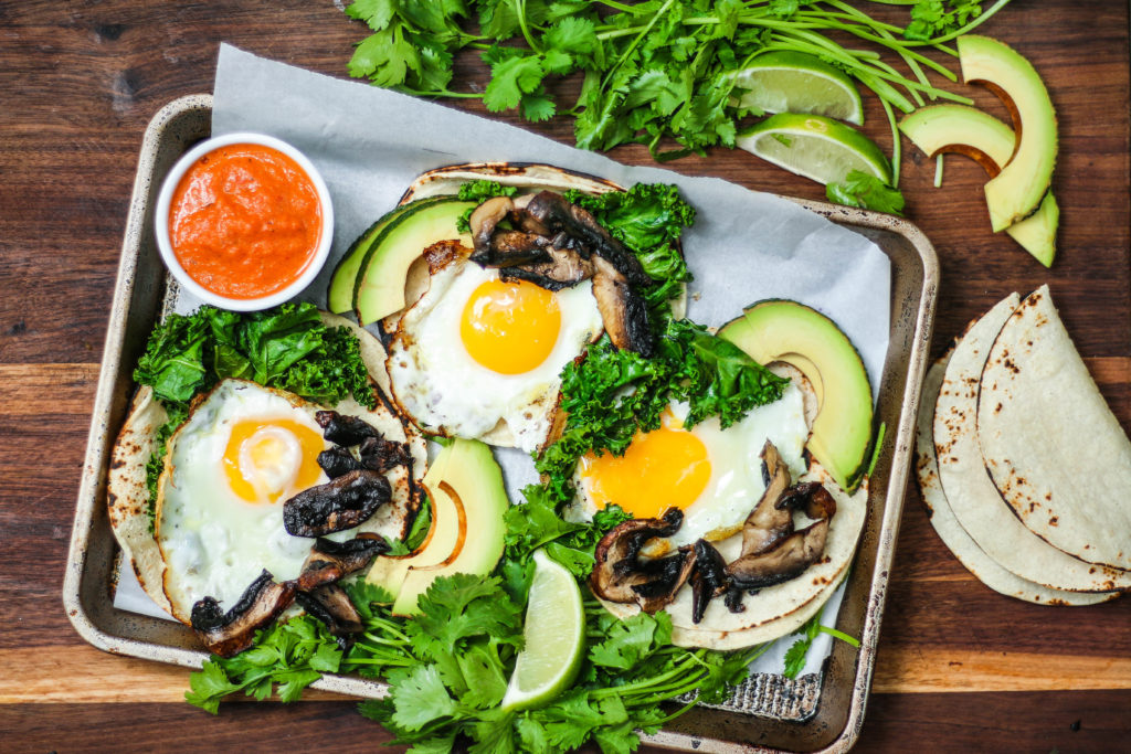 tacos, breakfast, healthy, easy, gluten free, simple, vegetarian, mushrooms, weekend, brunch, food